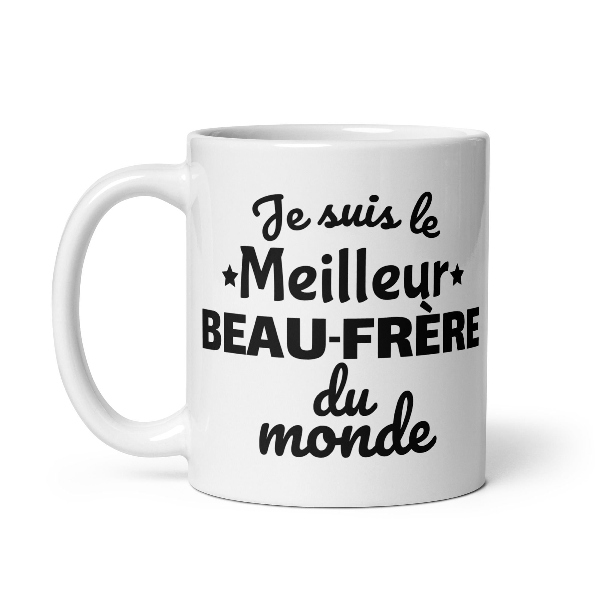 Mug Blanc Brillant Je suis le meilleur beau-frère du monde