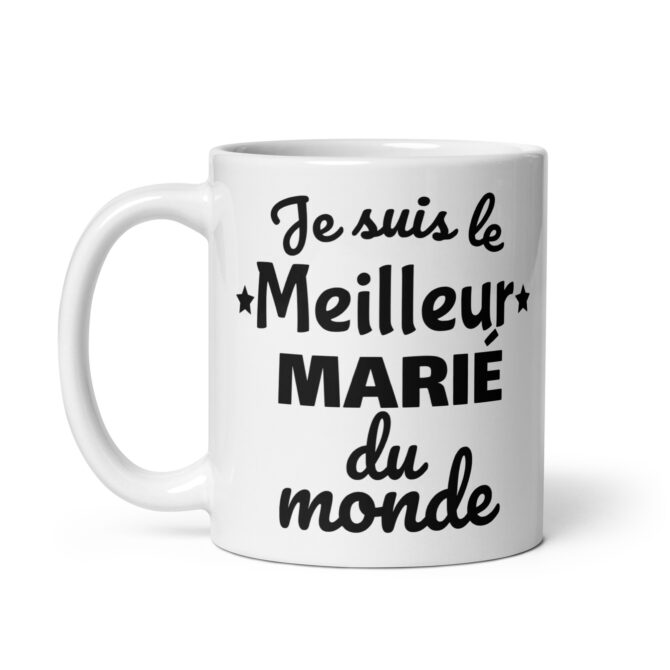Mug Blanc Brillant Je suis le meilleur marié du monde