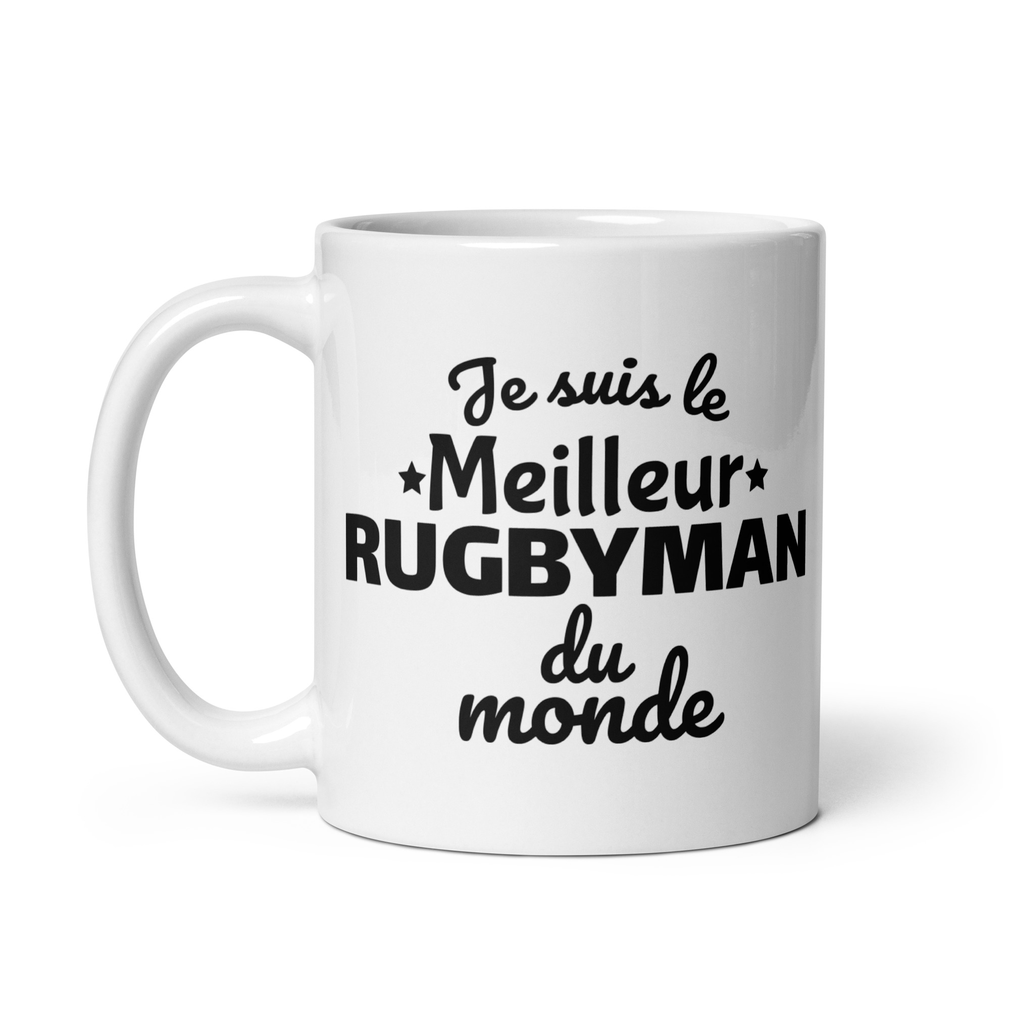 Mug Blanc Brillant Je suis le meilleur rugbyman du monde