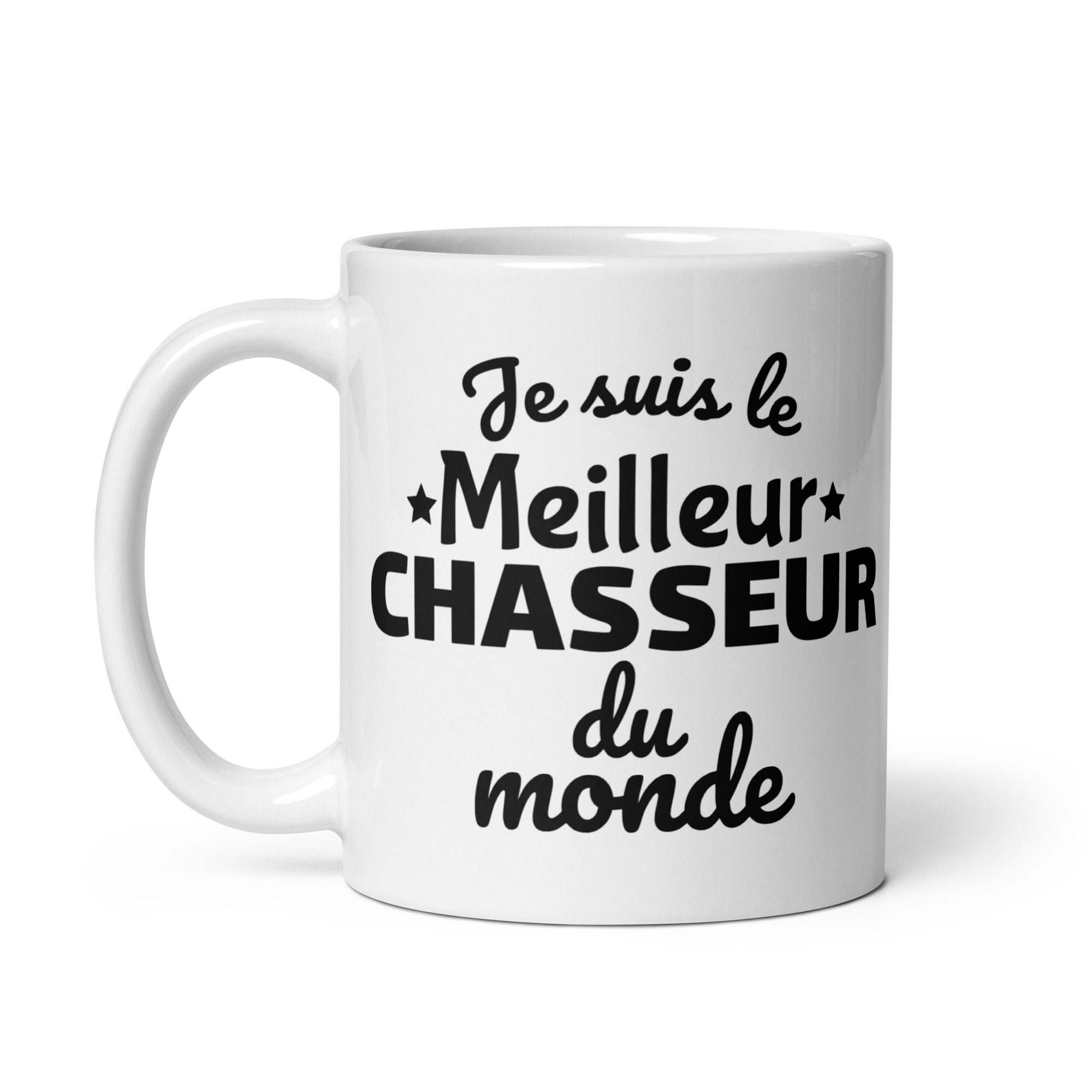 Mug Blanc Brillant Je suis le meilleur chasseur du monde