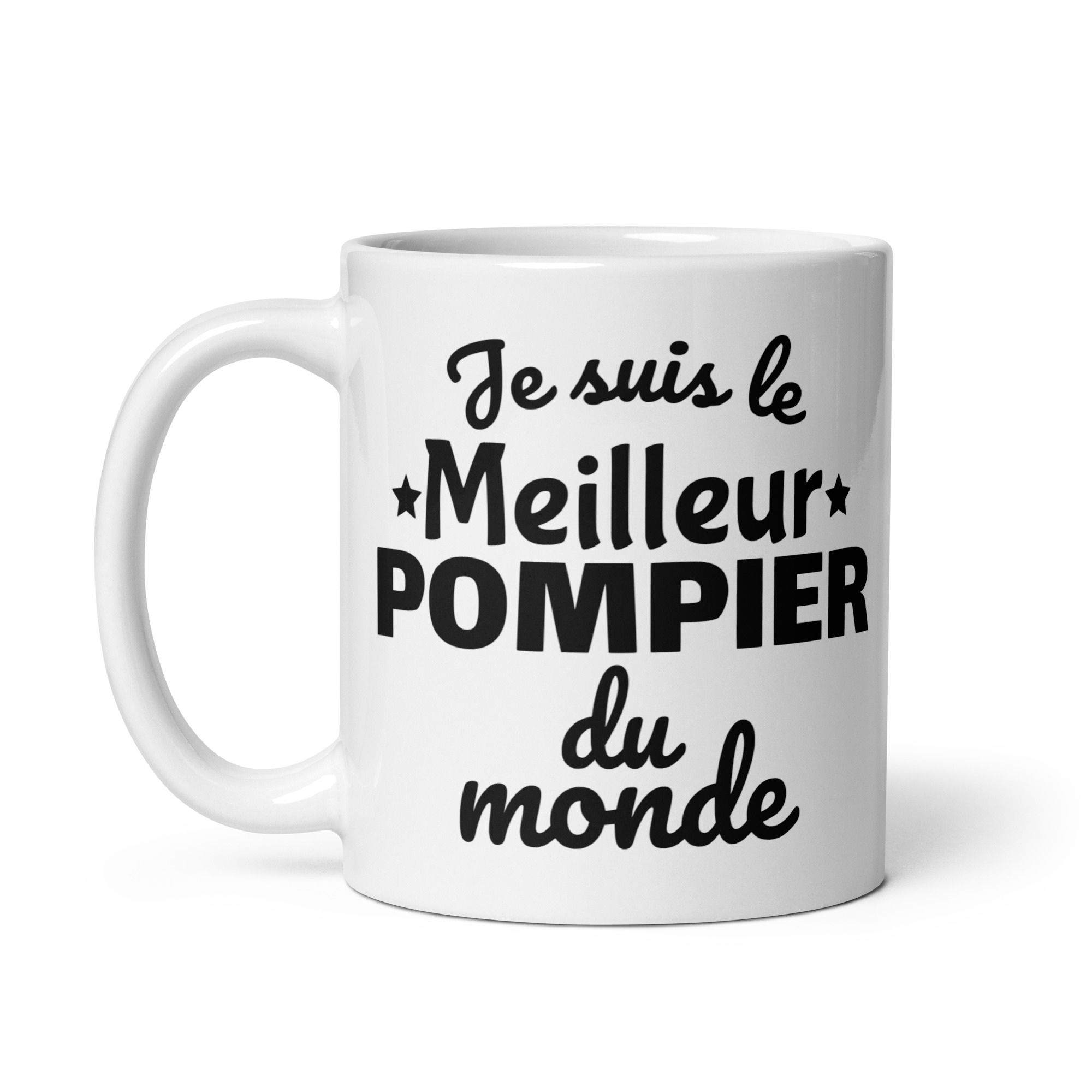 Mug Blanc Brillant Je suis le meilleur pompier du monde