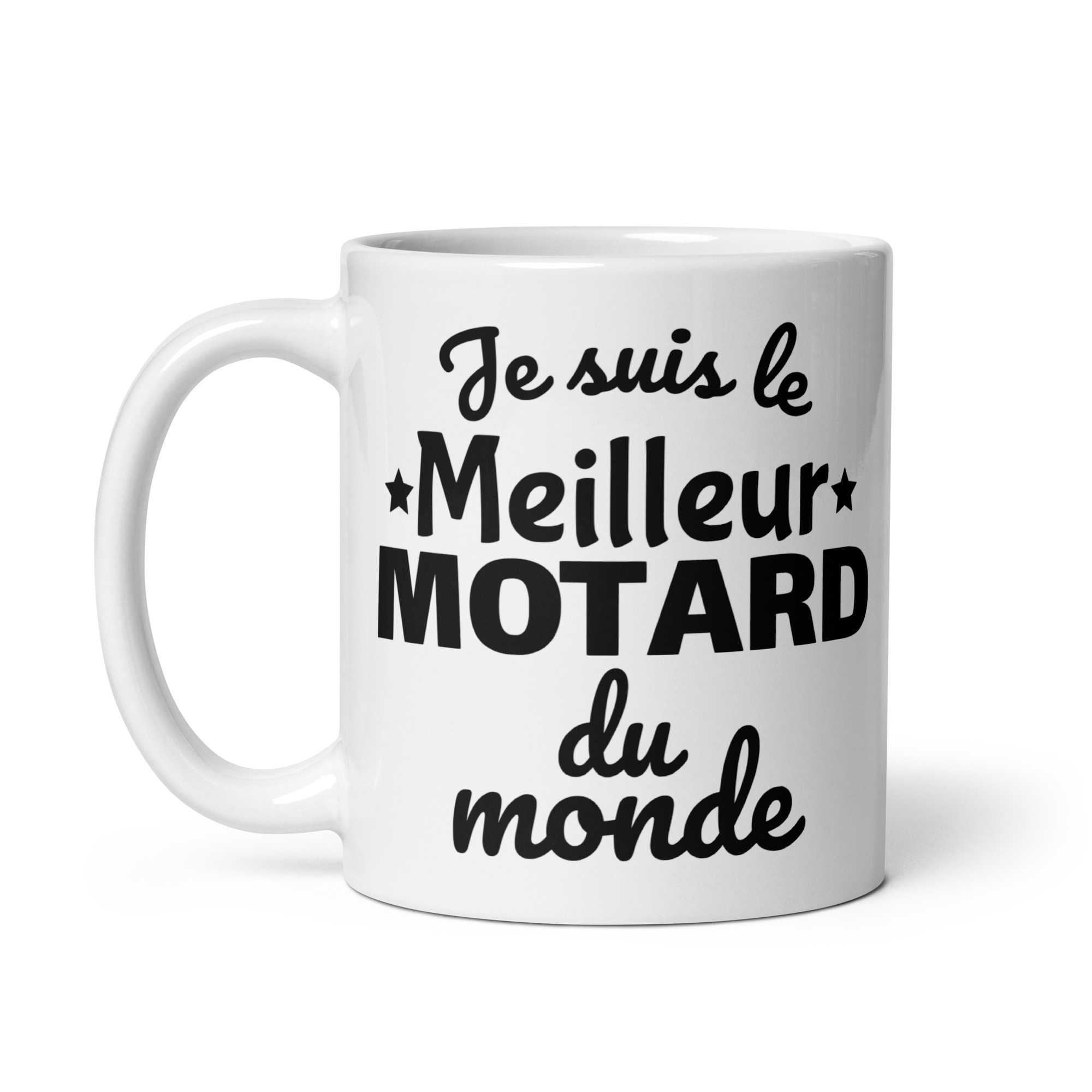 Mug Blanc Brillant Je suis le meilleur motard du monde