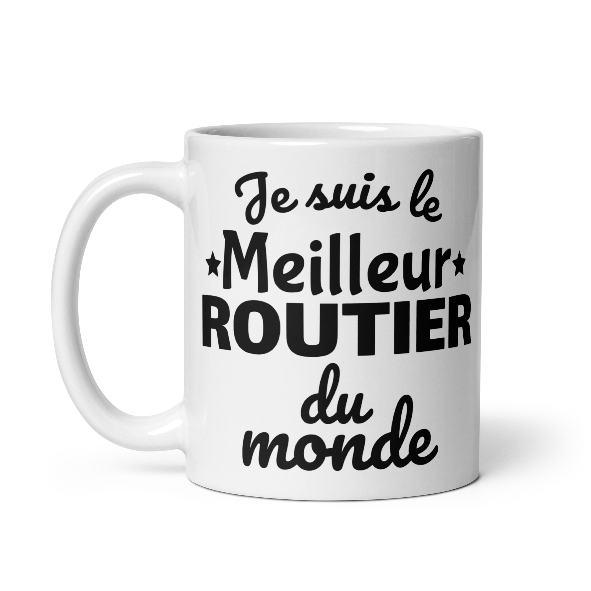 Mug Blanc Brillant Je suis le meilleur routier du monde