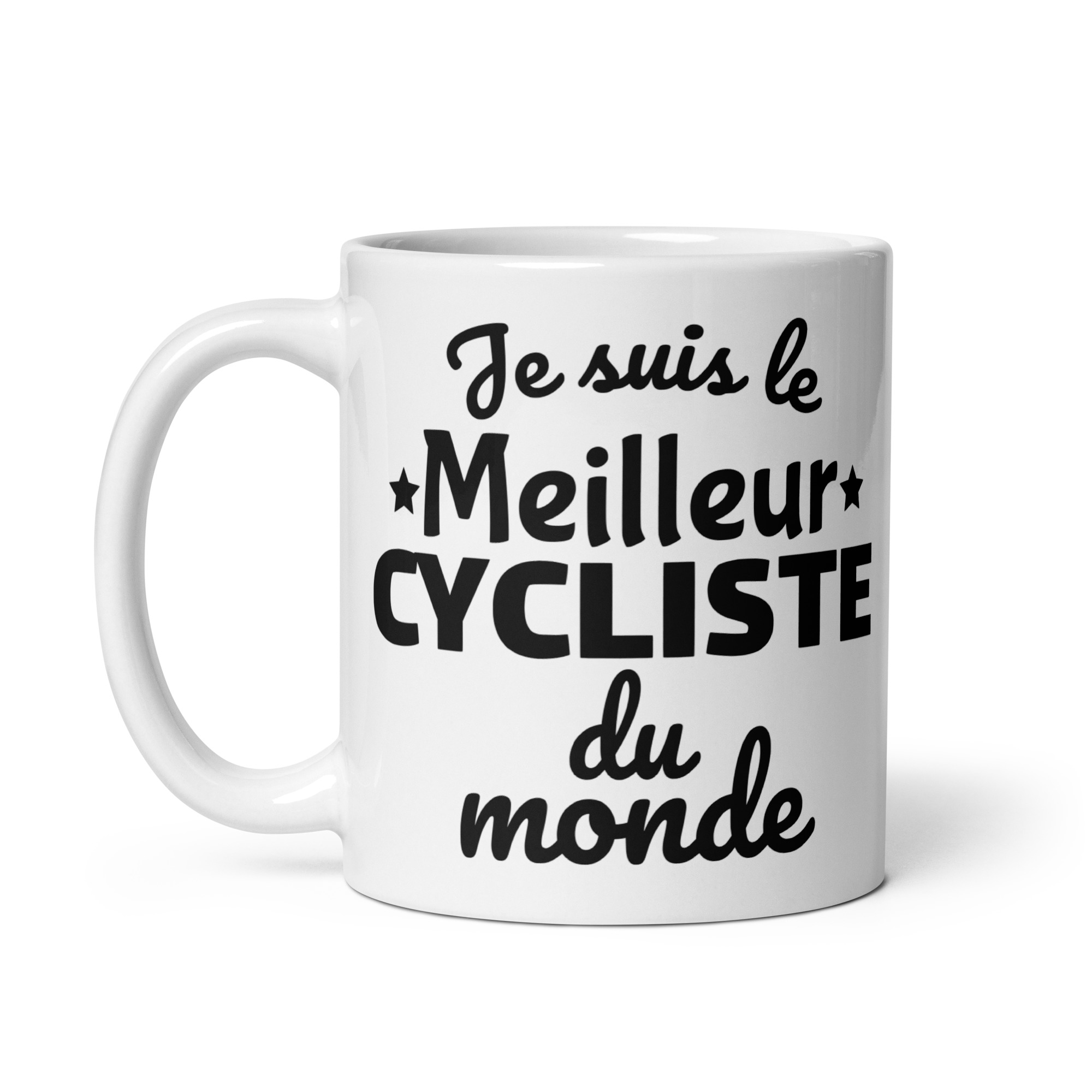 Mug Blanc Brillant Je suis le meilleur cycliste du monde