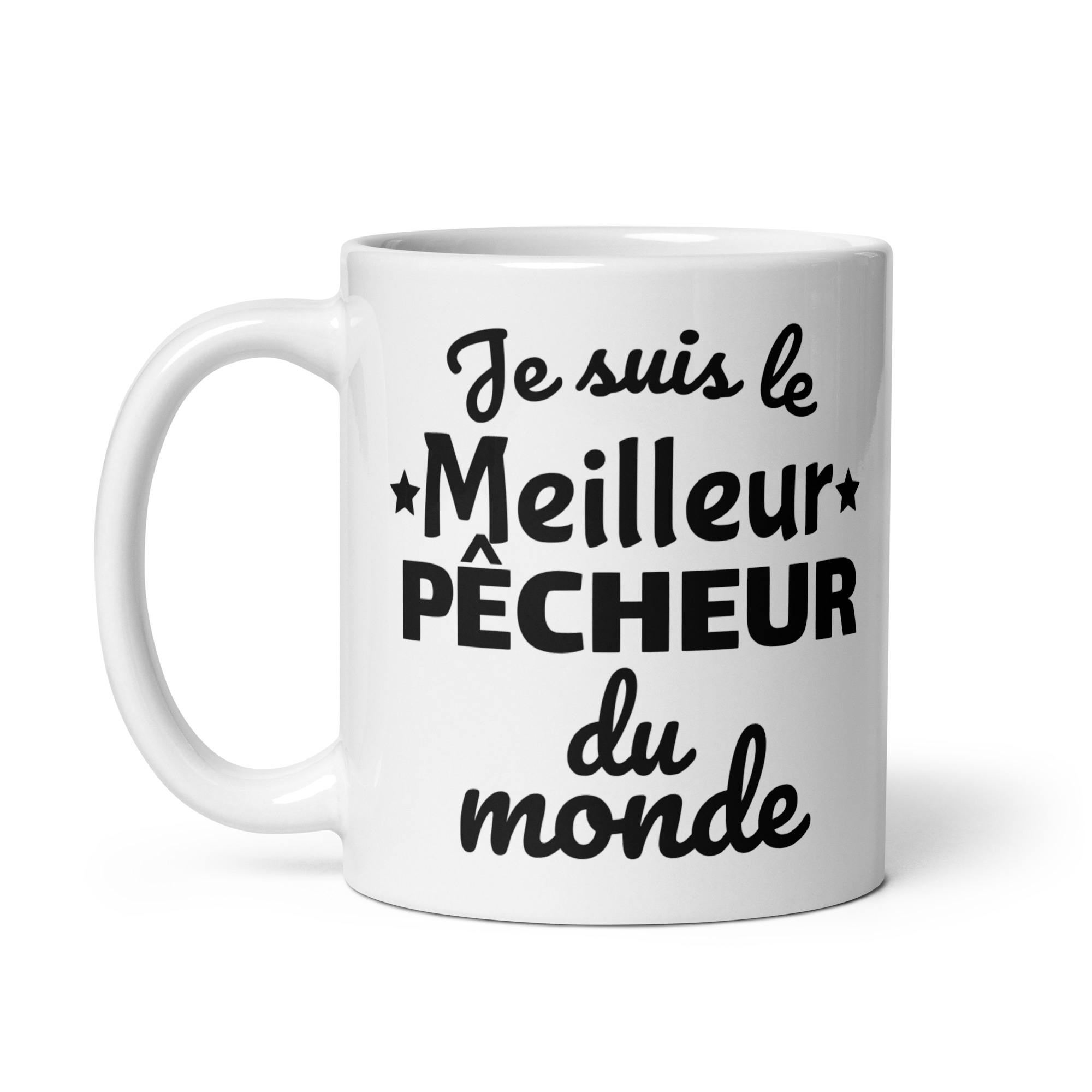 Mug Blanc Brillant Je suis le meilleur pêcheur du monde