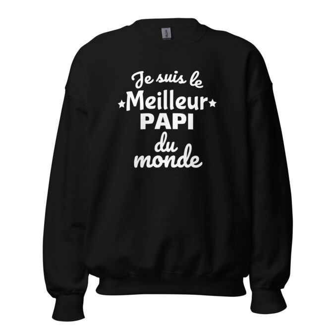 Sweat Unisexe à Col Rond Je suis le meilleur papi du monde