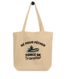 Tote Bag Bio Né pour pêcher
