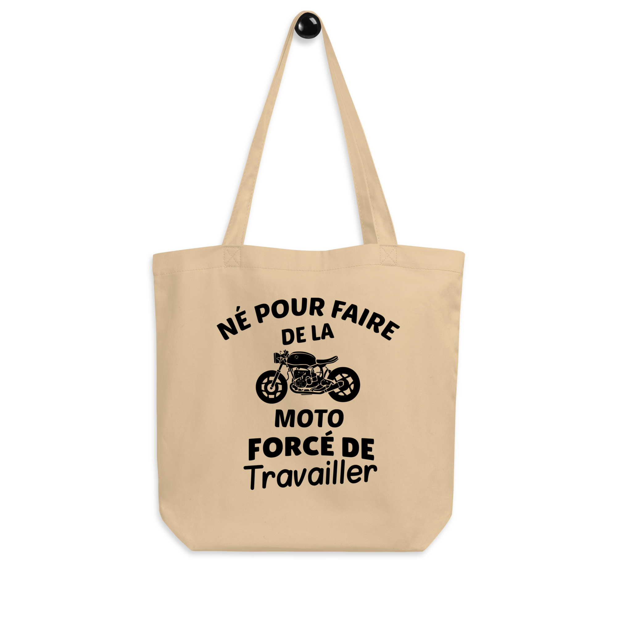 Tote Bag Bio Né pour faire de la moto