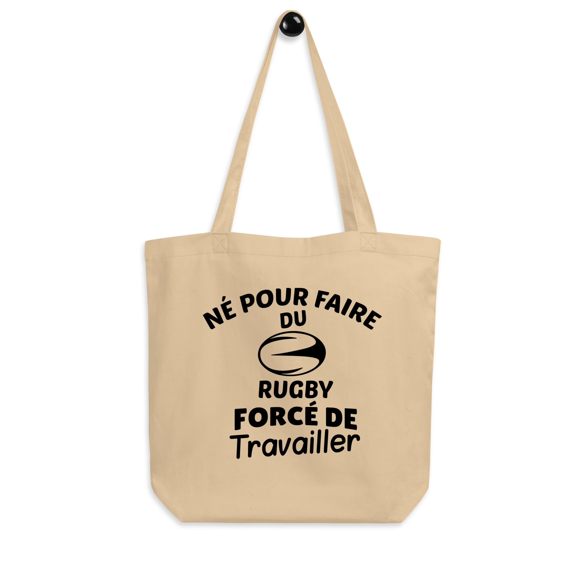 Tote Bag Bio Né pour faire du rugby