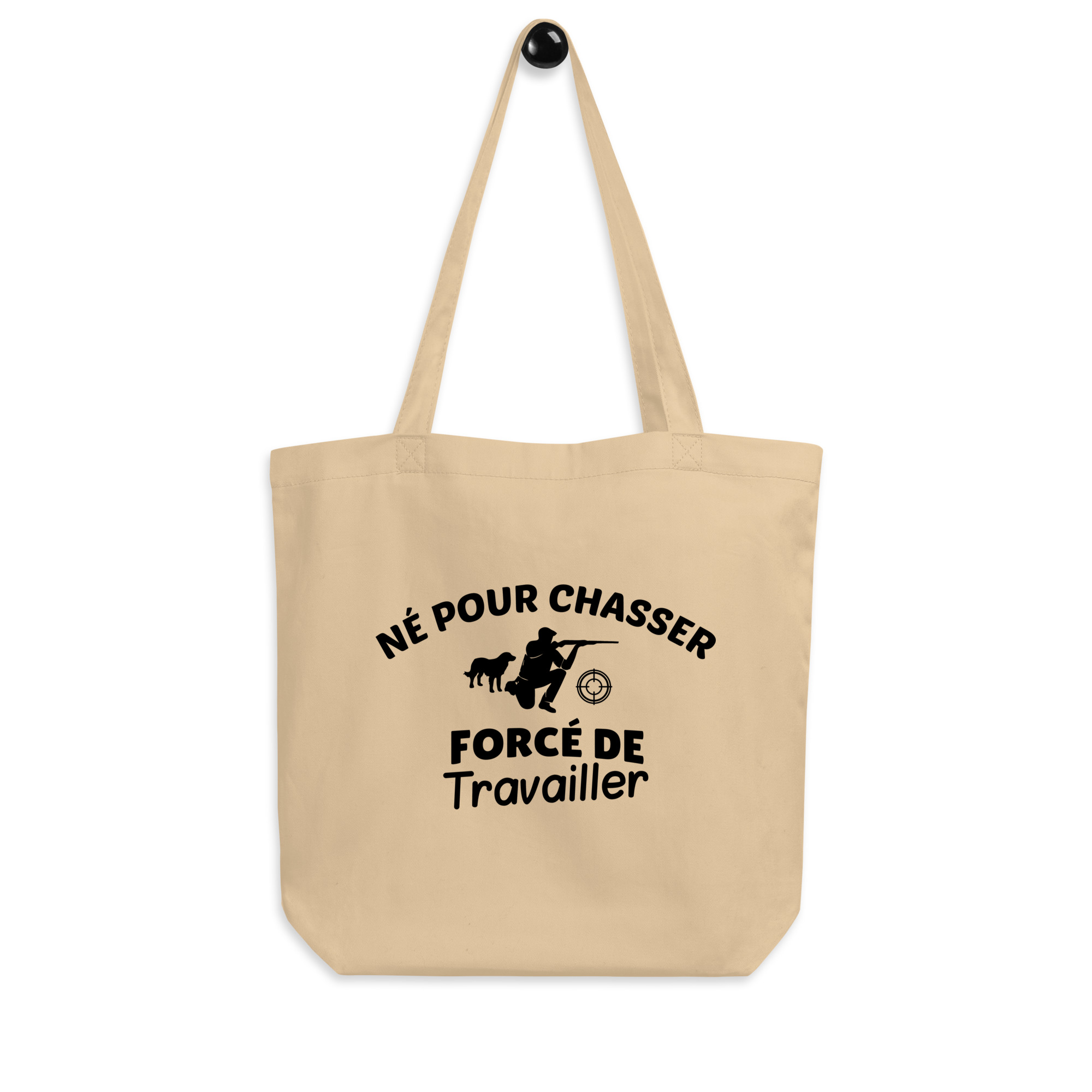 Tote Bag Bio Né pour chasser