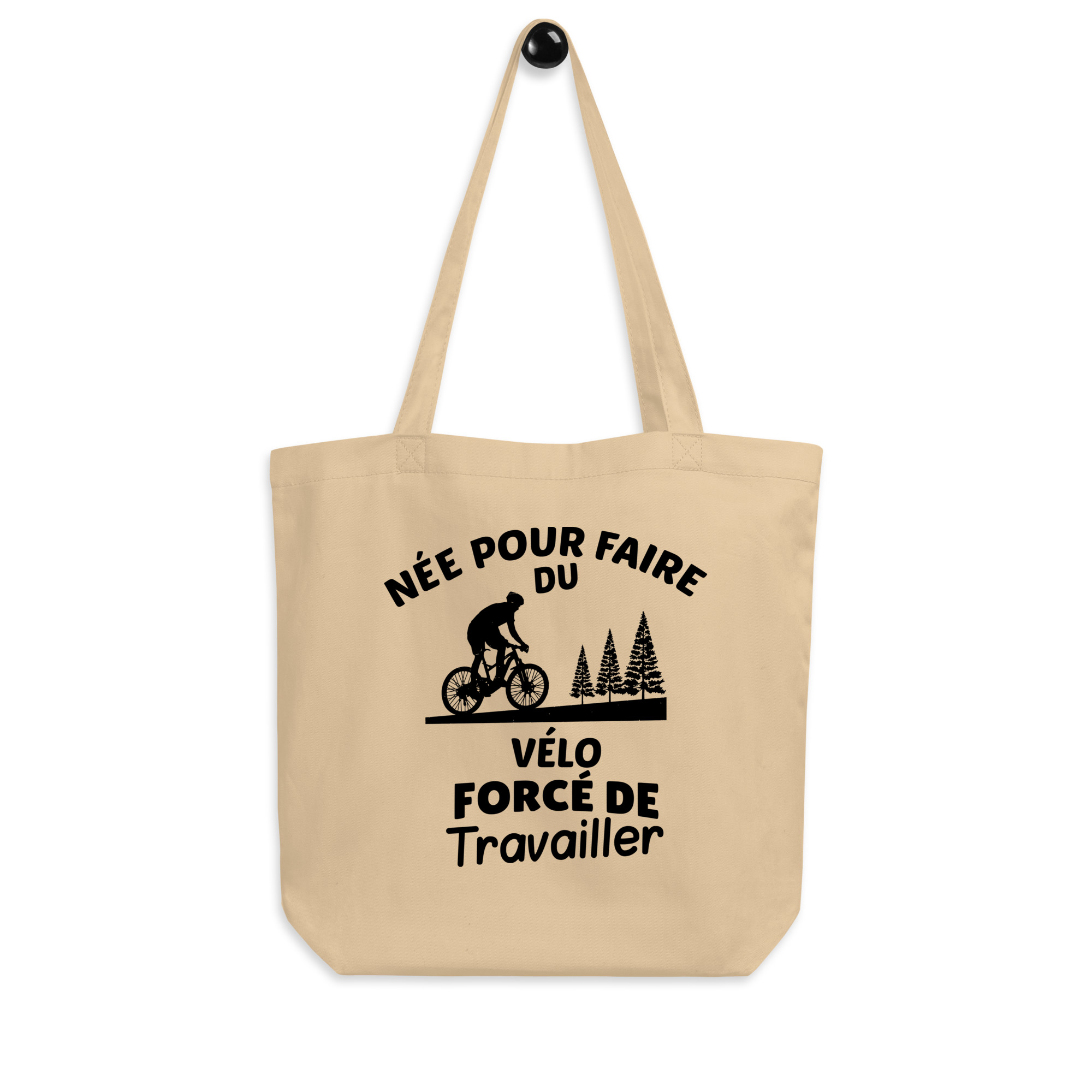 Tote Bag Bio Née pour faire du vélo