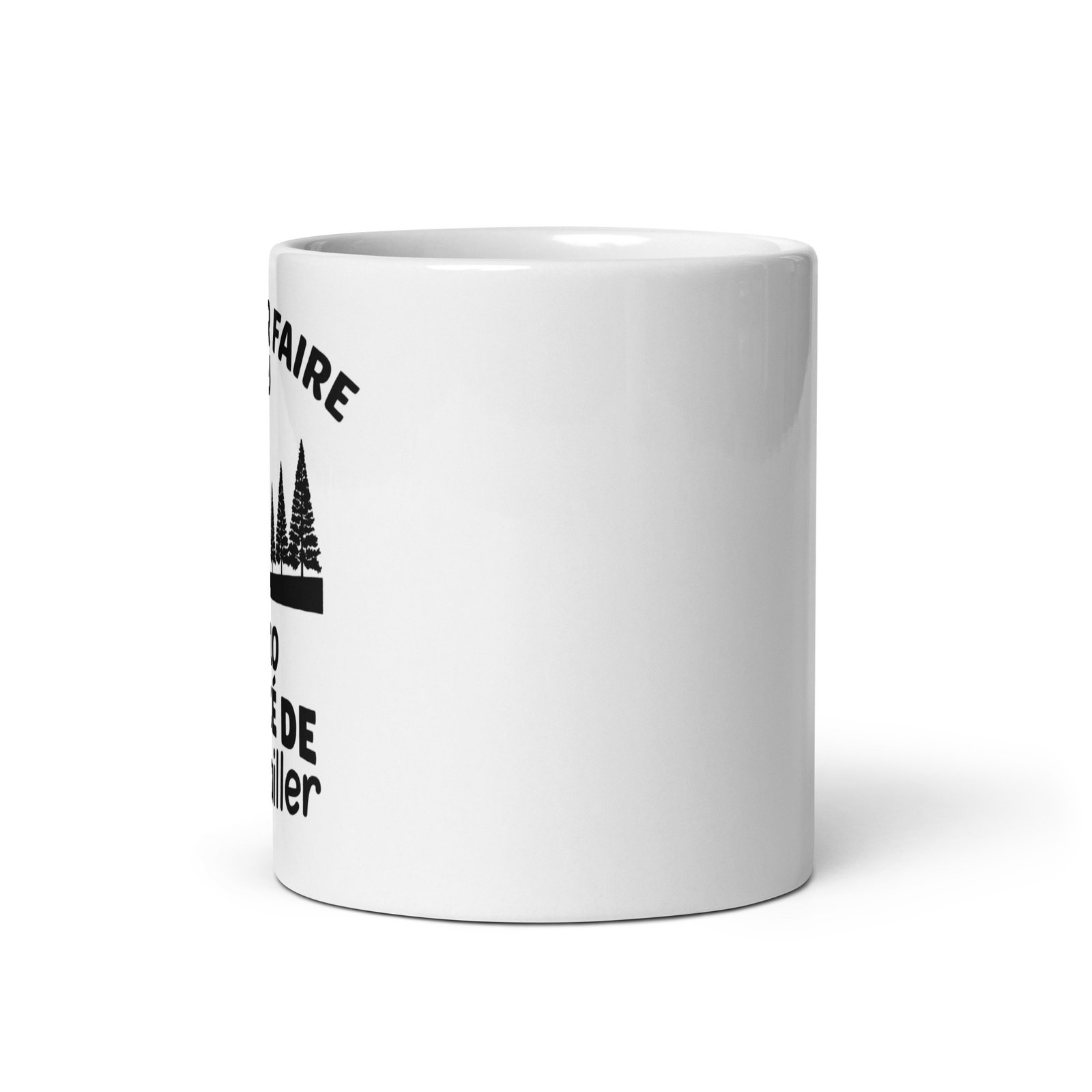 Mug Blanc Brillant Né pour faire du vélo