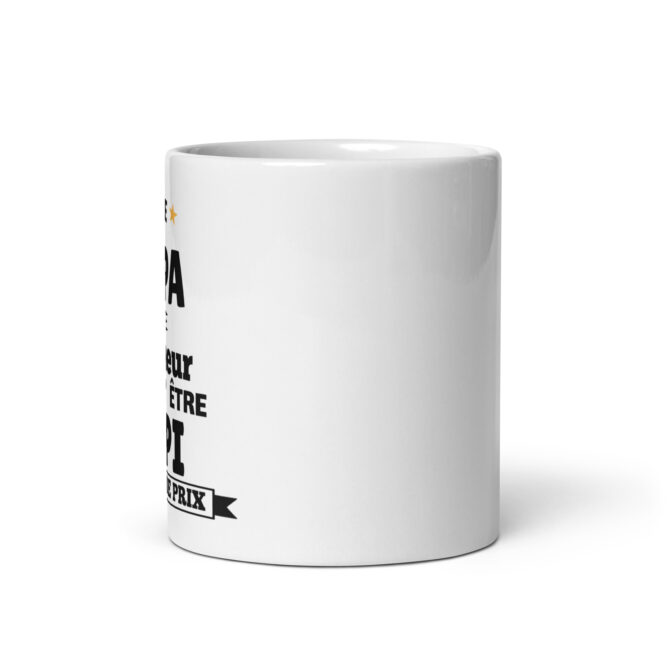 Mug Blanc Brillant Être papa est un honneur être papi n’a pas de prix