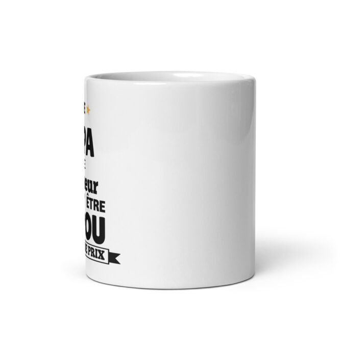 Mug Blanc Brillant Être papa est un honneur être papou n’a pas de prix