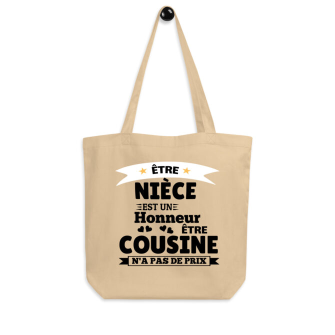 Tote Bag Bio Être nièce est un honneur être cousine n’a pas de prix